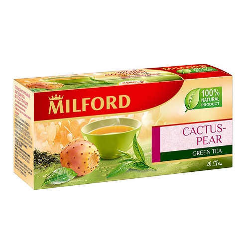 Milford зеленый чай ягода опунции, 20 пакетиков, уценка